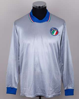 Franco Tancredi grey No.12 Italy v. Bulgaria goalkeeper shirt, 1986