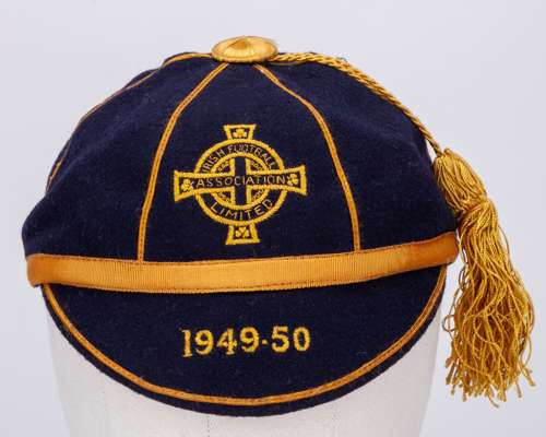 Harry Gregg blue Northern Ireland International Youth cap, 1949-50