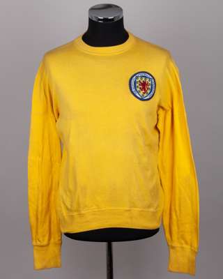 Yellow Scotland v. Northern Ireland match worn goalkeepers shirt