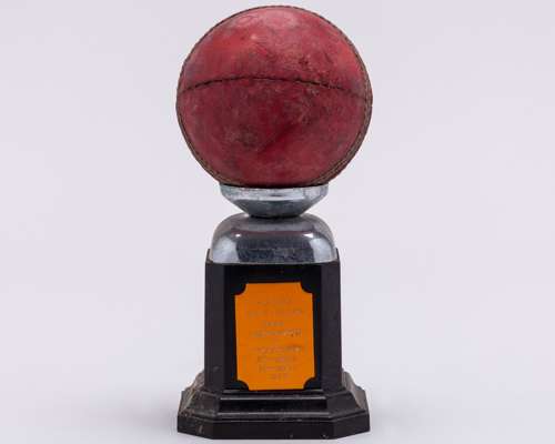 Dickie Bird Lancashire v. Middlesex Gillette Cup Final match cricket ball, 1975