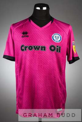 Two Rochdale AFC jerseys,
 the first a Stephen Humphrys green and black No.9 third choice jersey, season 2020-21, long-sleeved with SKY BET EFL and ST
