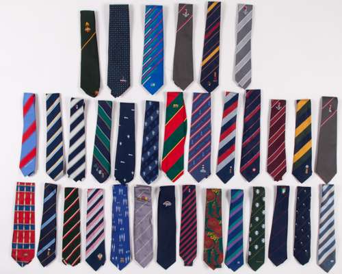 Dickie Bird an assortment of cricketing ties