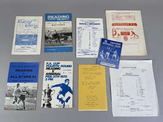A quantity of Reading FC programmes, dating from the 1960s and 1970s,
 mostly homes, and including some friendlies, contained in two cardboard boxes, 