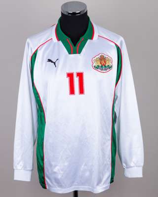 White and green Bulgaria No.11 long-sleeved shirt
