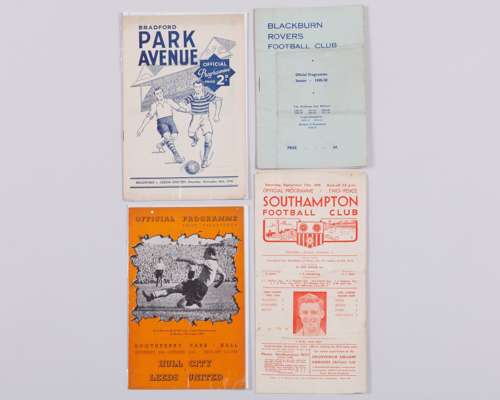 Four Leeds United away match programmes, 1949