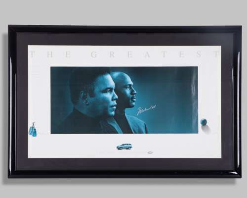 Muhammad Ali autographed The Greatest Chevy poster