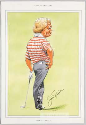 GOLF - Jack Nicklaus signed John Ireland caricature