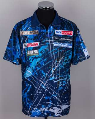 Luke Humphries Premier League Finals 2025 Night Media Worn, autographed shirt