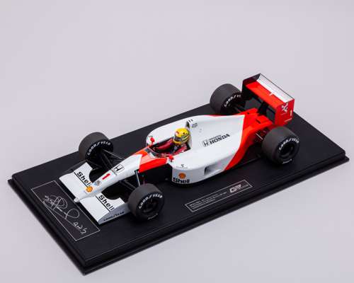 Ayrton Senna 1991 Monaco Grand Prix Limited 1:12 Scale Model Car Signed by Nigel Mansell