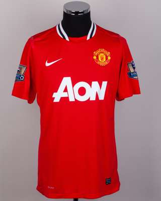 Wayne Rooney red No.10 Manchester United v. Tottenham Hotspur short-sleeved shirt, 2011-12