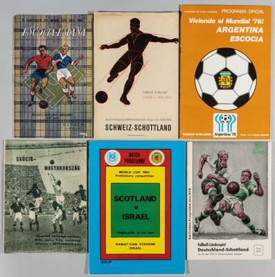 Scotland away programmes, v Switzerland, Spain, Argentina, Germany & East Germany, 1957-78,
 at Switzerland 19th May 1957; at Spain 26th May 1957; at 