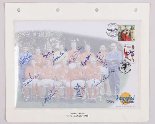 England's Heroes World Cup Victory 1966 autographed First Day Cover