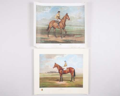 Group of five limited edition horse racing prints