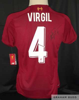 Virgil Van Dijk signed Liverpool 2019-20 Premier League season winning jersey, 
 brand new official Liverpool FC merchandise with tags still attached,