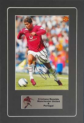 Cristiano Ronaldo signed photo mounted ready to frame