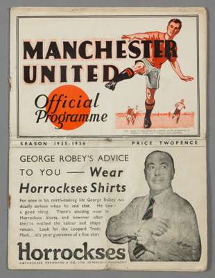 Manchester United v Leicester City programme 2nd November 1935, 

 F.L. Division Two