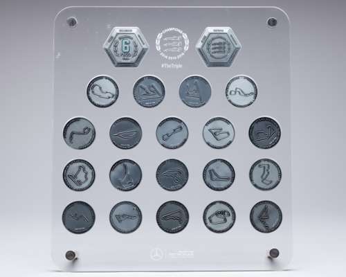 Mercedes-AMG Petronas F1 Team 2016 Constructors Championship Medal Display