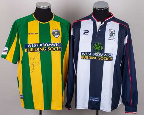 Blue and white No.10 West Bromwich Albion long-sleeved shirt, 2002-04