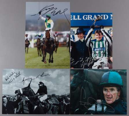 Collection of signed photographs of famous national hunt moments and stars, 
 signed in black marker pen, majority 10 by 8in., including Tommy Stack, 