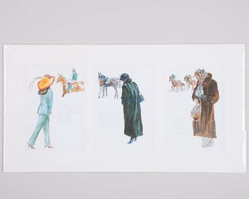 David Dent (British, b.1959) limited edition prints themed to ladies fashion at the races