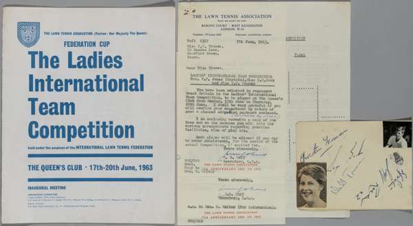 Rare Inaugural Federation Cup programme, 17-20th June 1963 to celebrate the 50th Anniversary of the Lawn Tennis Federation, played at Queen's Club, 
 