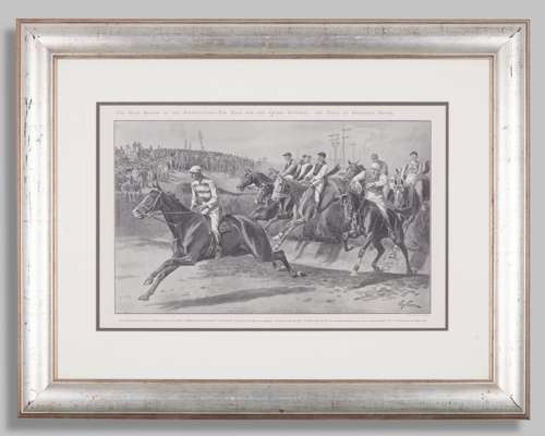 Two decorative Grand National frames