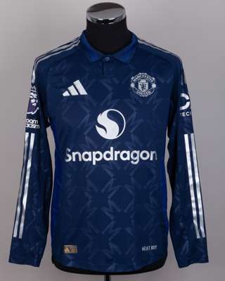 Amad Diallo blue No.16 Manchester United long-sleeved shirt, 2024-25