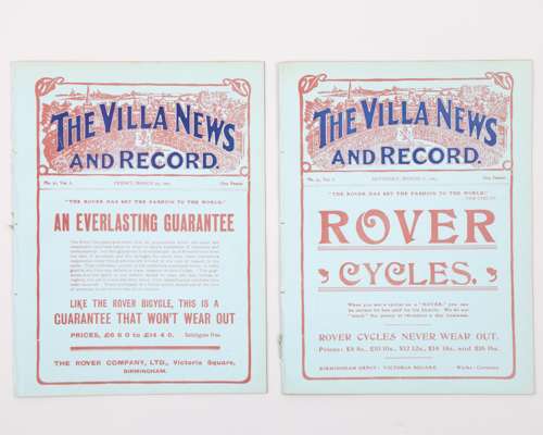 Aston Villa Reserves v. Stourbridge, match programme, 16th March 1907