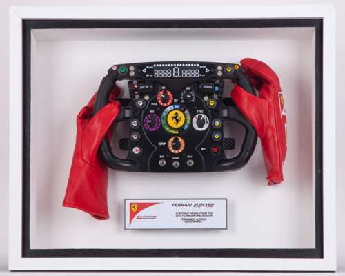Ferrari F2012 Replica Steering Wheel Framed Display