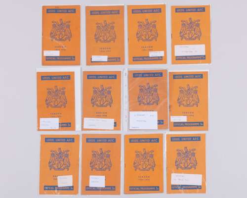 Twelve Leeds United home match programmes 1954-55