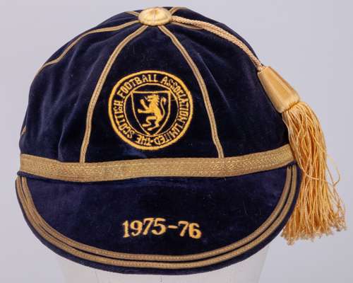 Blue Scotland International cap, 1975-76