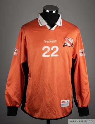 Trinidad & Tobago No.22 long-sleeved international goalkeepers  shirt, 
 L-Sporto, XL, with v-neck collar and embroidered cloth badge inscribed TTFF, 