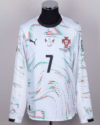 Cristiano Ronaldo white No.7 Portugal v. Republic of Ireland match issued shirt, 2025