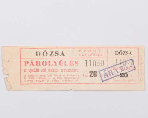 Ujpest Dozsa v. Leeds United Inter-Cities Fair Cup ticket, 9th March 1966