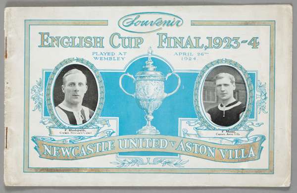 Souvenir edition of the 1924 F.A. Cup Final Aston Villa v Newcastle United,
 published by R.L. Rutter of Sunderland, fair condition