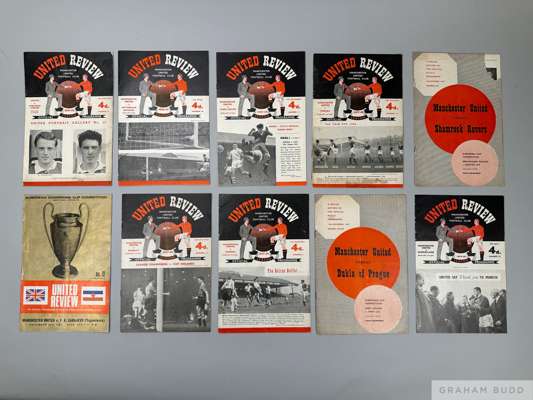 Collection of seventeen Manchester United programmes from 1956-57 to 1968-69
 including Sheffield United, 14th January 1957, Tottenham, 6th April 1957