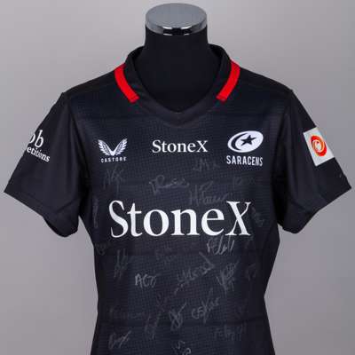 Donna Rose Match Prepared Saracens Women Rugby Squad Signed Shirt 2024-25