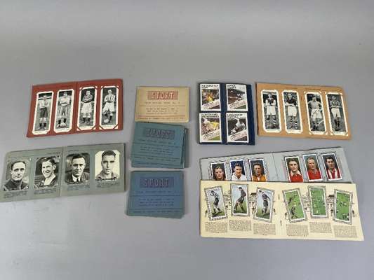 Football cigarette trade cards, 
 complete sets in original albums, include Topical Times miniature picture portraits and Stars of Today sport picture