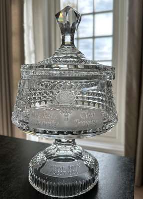 Ritz Club Trophy presented to the jockey Steve Cauthen