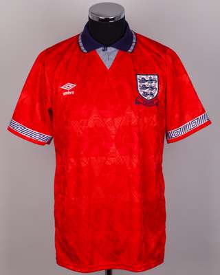 Red No.18 England Youth short-sleeved, 1990-93