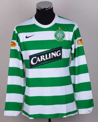 Aiden McGeady green and white No.46 Celtic v. Aberdeen long-sleeved shirt, 2007