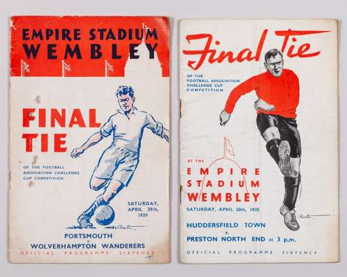 Huddersfield Town v. Preston North End F.A. Cup final match programme, 30th April 1938