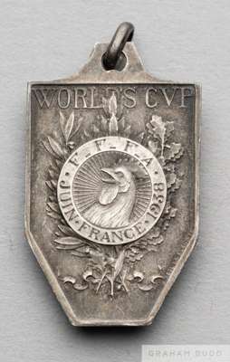 1938 France FIFA World Cup silver runners-up medal, made by Abel LaFleur