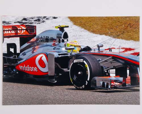 Three Sergio Perez Signed McLaren Large Photos