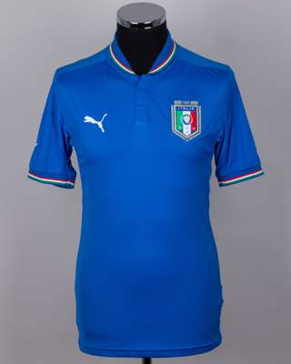 Federico Balzaretti blue No.6 Italy v. England Special Tribute short-sleeved shirt, 2012