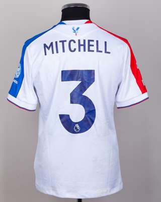 Tyrick Mitchell No.3 Crystal Palace v. Manchester United (Away) match-worn shirt