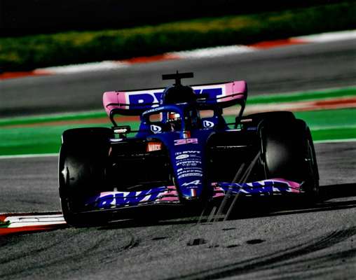 Collection of 2022 of six current F1 Drivers signed 8 by 10in. photographs,
 including Sebastian Vettel – Germany (Aston Martin Aramco Cognizant F1 Te