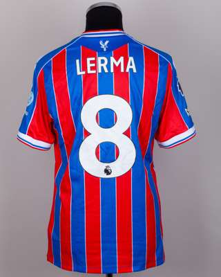 Jefferson Lerma No.8 Crystal Palace v. Leeds United match worn shirt