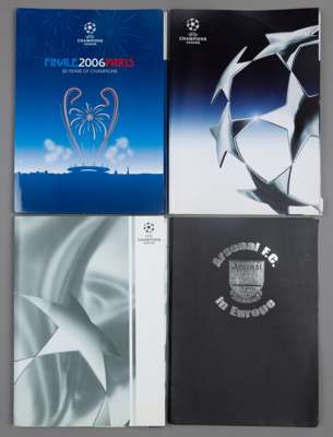 Selection of Arsenal FC UEFA Champions League press kits, 
 dating from 1998-99 2002-03, some in-complete, sold together with UEFA Champions League Fi