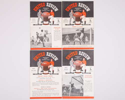 Four Manchester United home match programmes, 1951